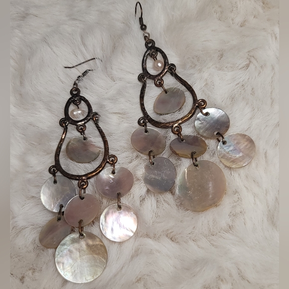 Statement Shell Earrings - Picture 3 of 9